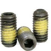 NEWPORT FASTENERS Nylon Patch Socket Set Screws Cup Point, 5/16-18 x 3/8", Alloy Steel, Black Oxide, 100PK 186141-100